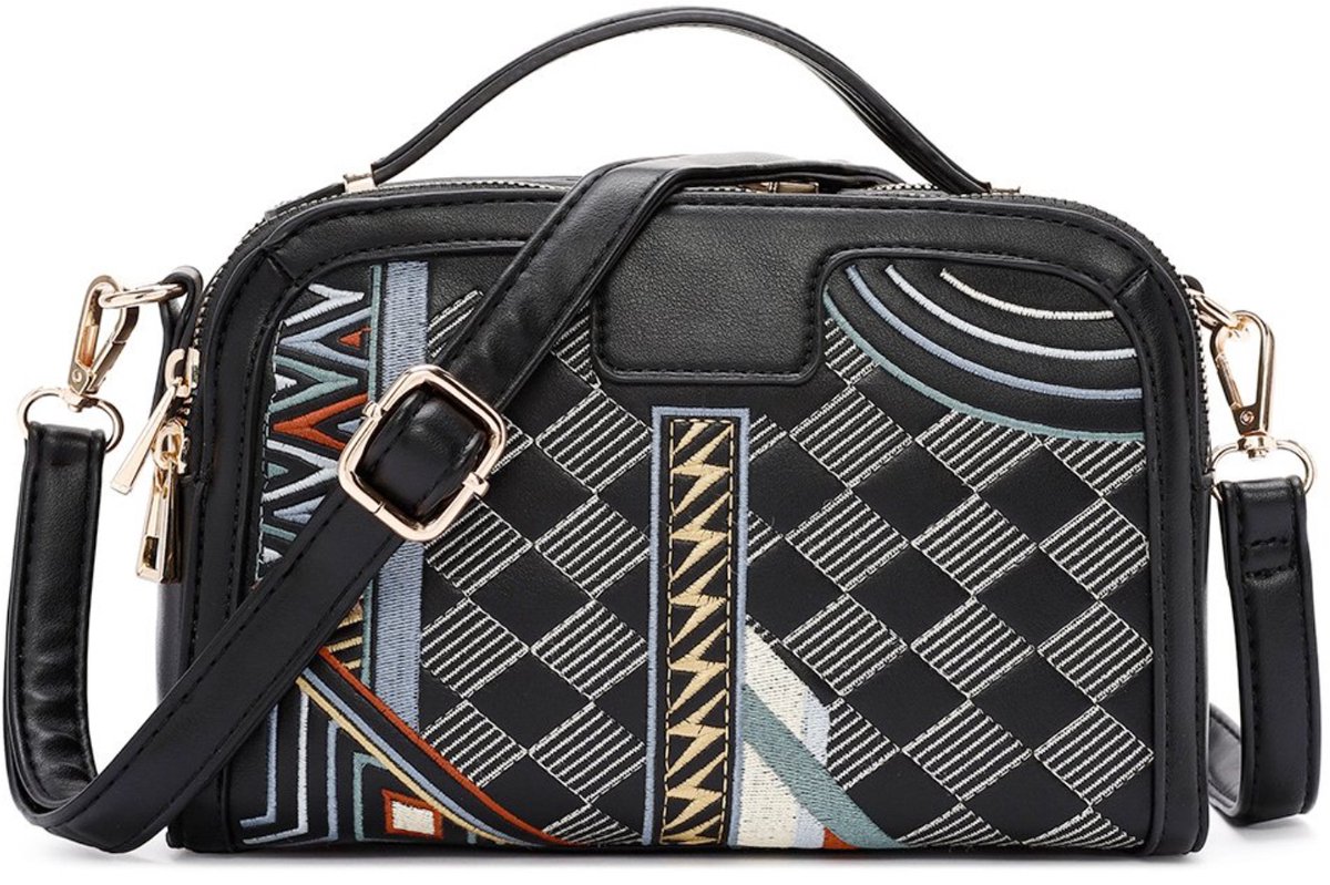 DERIMOD Shoulder Bag Imitation Leather Printed Shoulder Bag