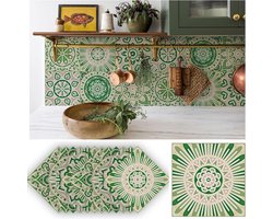 Tegelstickers - Muurstickers - Keuken Decoratie - Waterdicht Vinyl - 15x15 cm - Mandala Design
