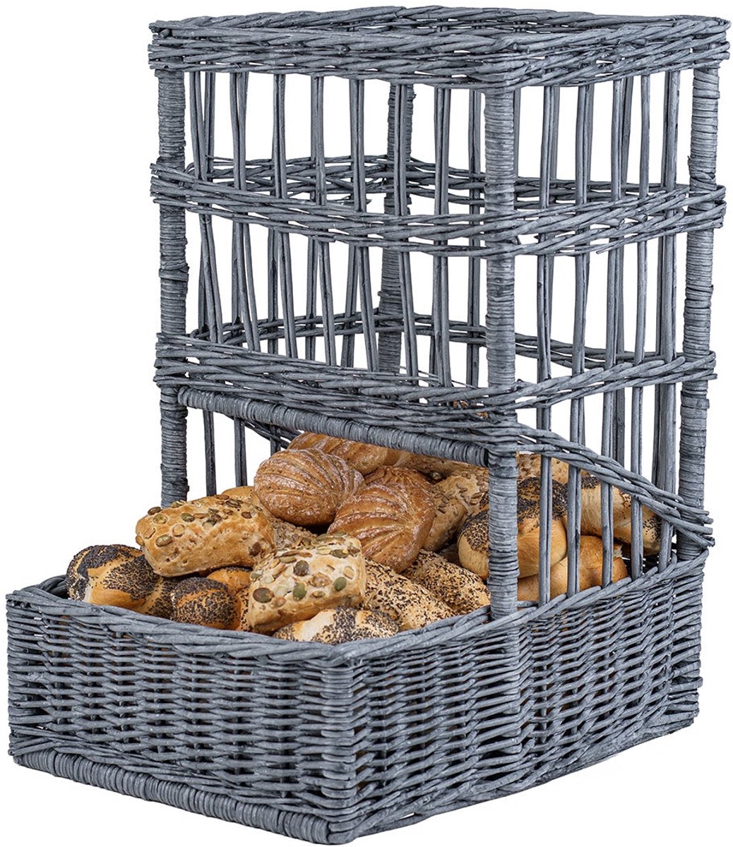 TheWickerStories Natural Collection - Rieten Broodmand - Voor Presentatie - Voor Opslag - Bakkerij