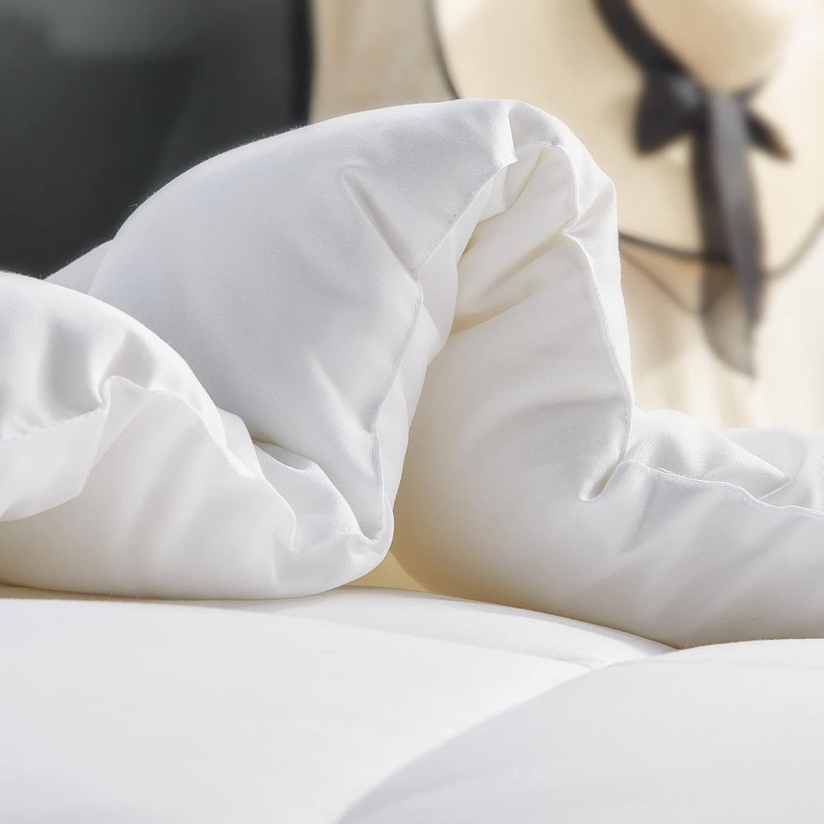 SnelShoppen - Winter Duvet 450 g/m² Microfibre 140 x 200 cm Voor Single Bed - Warm, Ademend, All Season Dekbed - Ideaal Voor Koudere Nachten - Wit