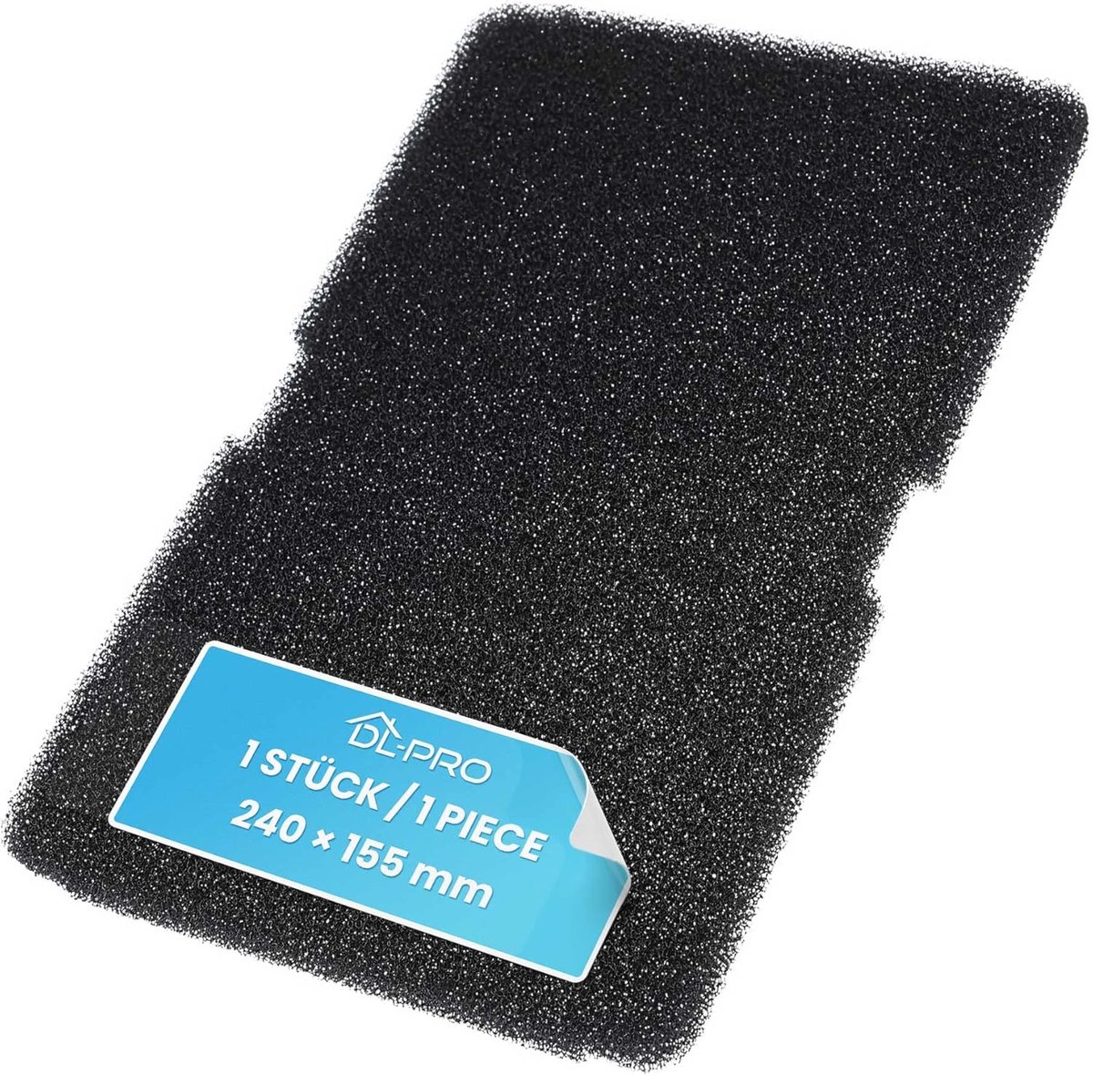 SnelShoppen - DL-pro Foam Filter 240x155mm voor Droger, Vervangingsfilter voor Warmtepomp Droger, Efficiënte Filtering, Zwart, Geschikt voor Diverse M