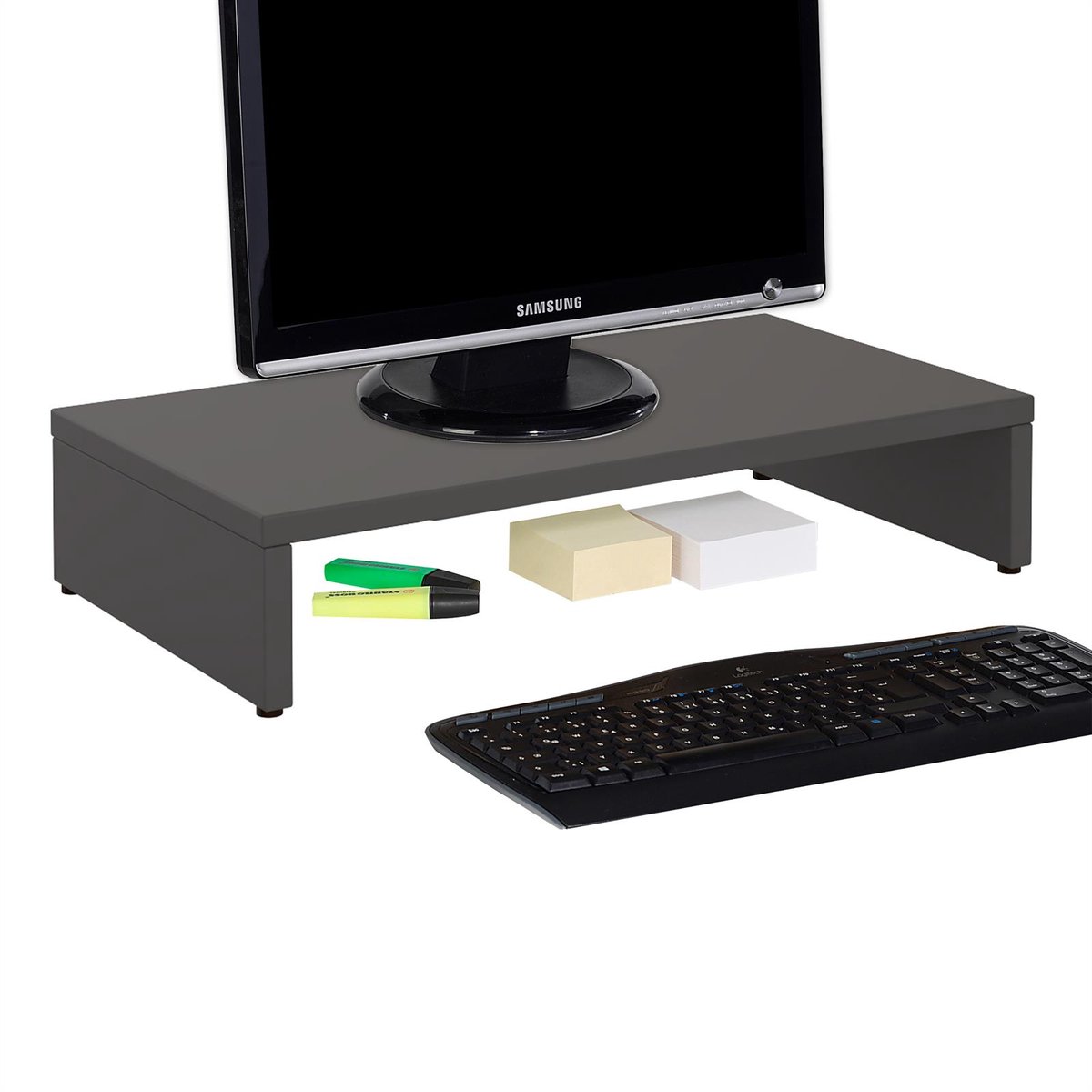 Monitorstandaard MONITOR 50 cm breed - grijs
