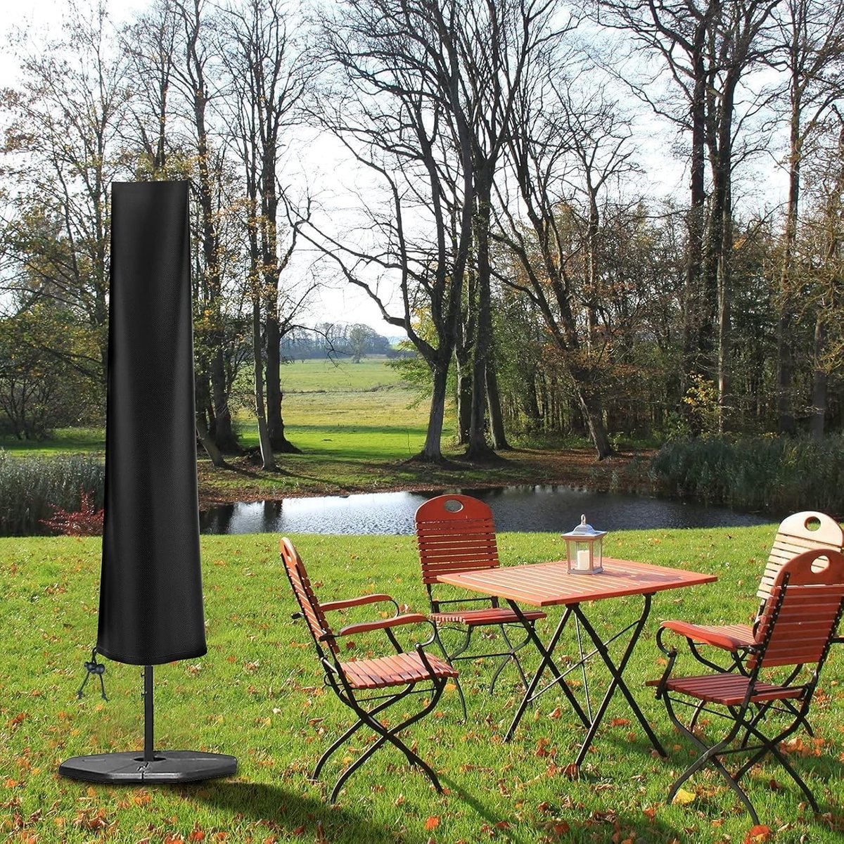 SnelShoppen - Tuin Parasolhoes - Waterdichte Bescherming 3-190 cm - 420D Oxford - UV-bestendig - Voor Strand en Tuin - Grote Afmeting