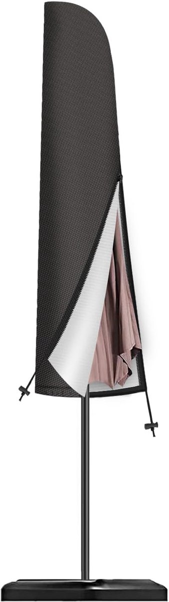 SnelShoppen - Parasol Beschermhoes - Waterdichte en UV-bestendige Cover voor 2m-4m Parasol - 420D Oxford Stof - Inclusief Stang - Ideaal voor Tuin, Ca