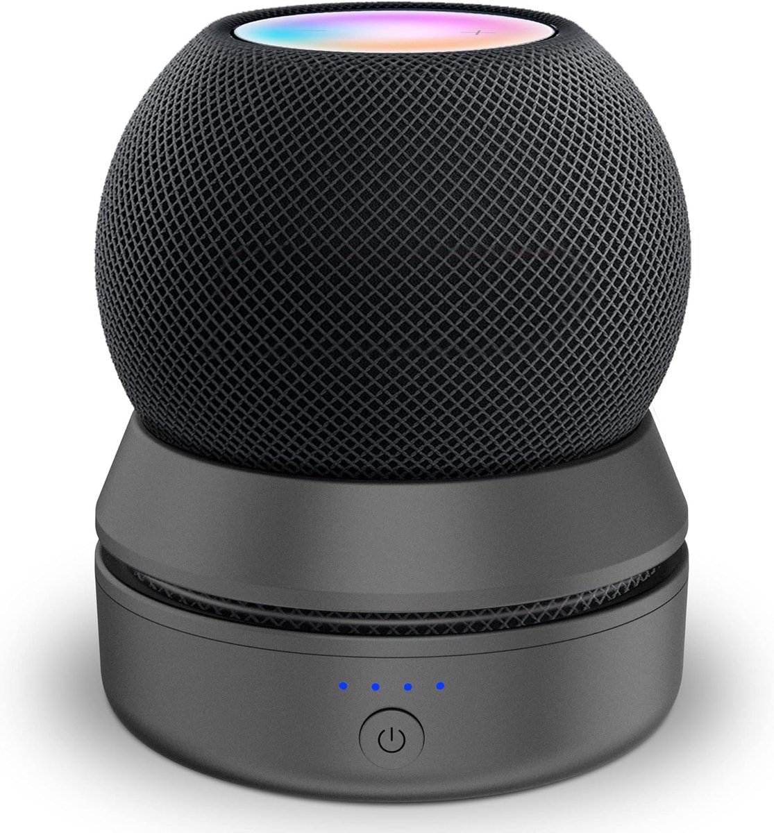 SnelShoppen - PlusAcc Batterij voor HomePod Mini - Batterystation met Kabelbeheer - 10000mAh Accu voor Mobiel Gebruik - Zwart