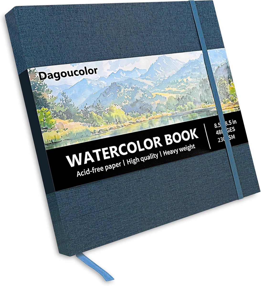 SnelShoppen - Watercolor Sketchbook 8.5"x8.5" met 24 Bladen 230GSM Koudgeperst Waterverfpapier, Compact Te gebruiken voor Beginners en Volwassenen
