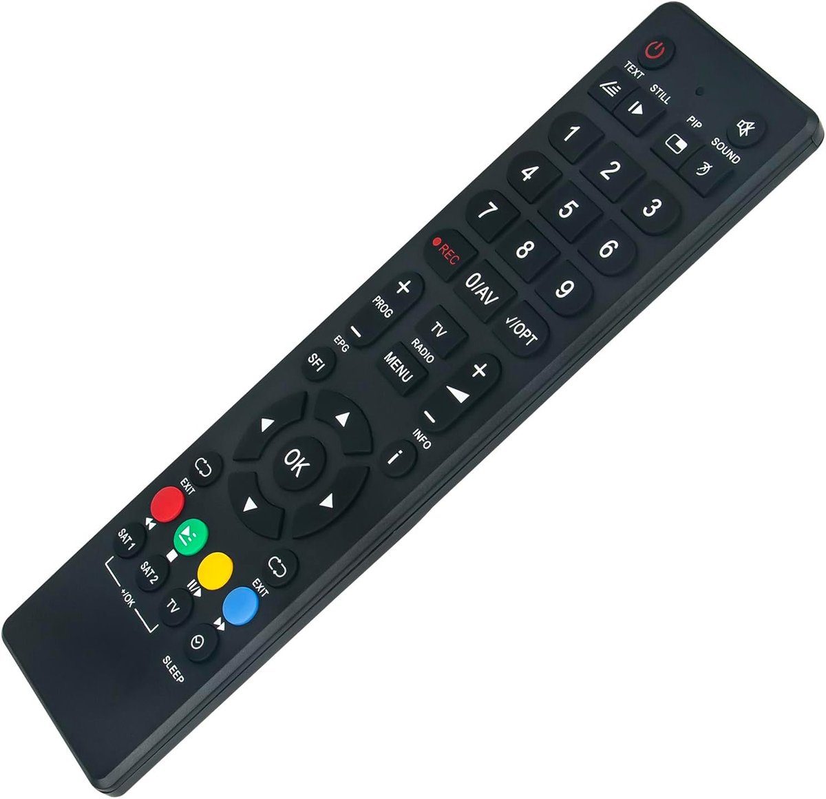 Vervangende Afstandsbediening - IR Controller - TV Bediening - Directe Werking - 15 cm - Zwart
