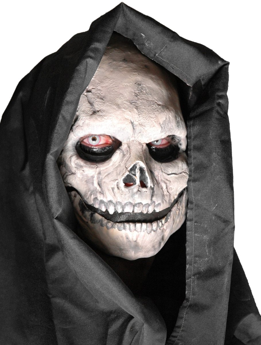 Magere Hein Masker Van Latex Om Aan Te Plakken - Halloween skelet