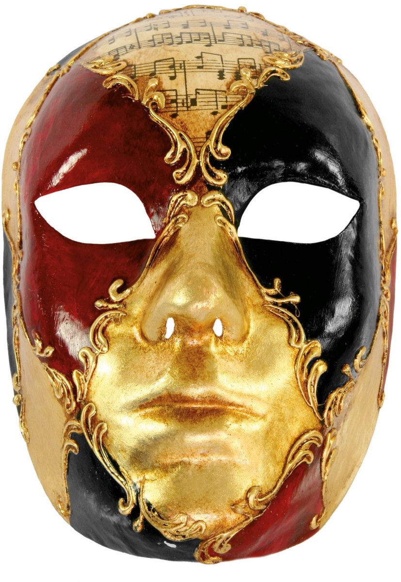 Volto Femminile Schaak Kleur Muziek - Venetiaanse Masker