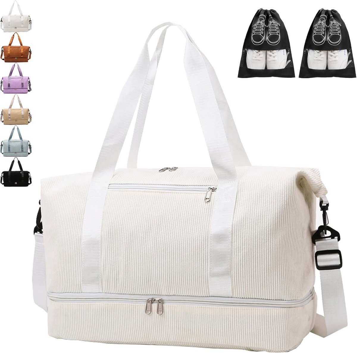 SnelShoppen - Sporttas voor Mannen en Vrouwen, 20-35 Liter, Reis- en Fitnessbag met Schoen- en Nat Compartment, Handbagage, Weekend- en Trainingsbag,