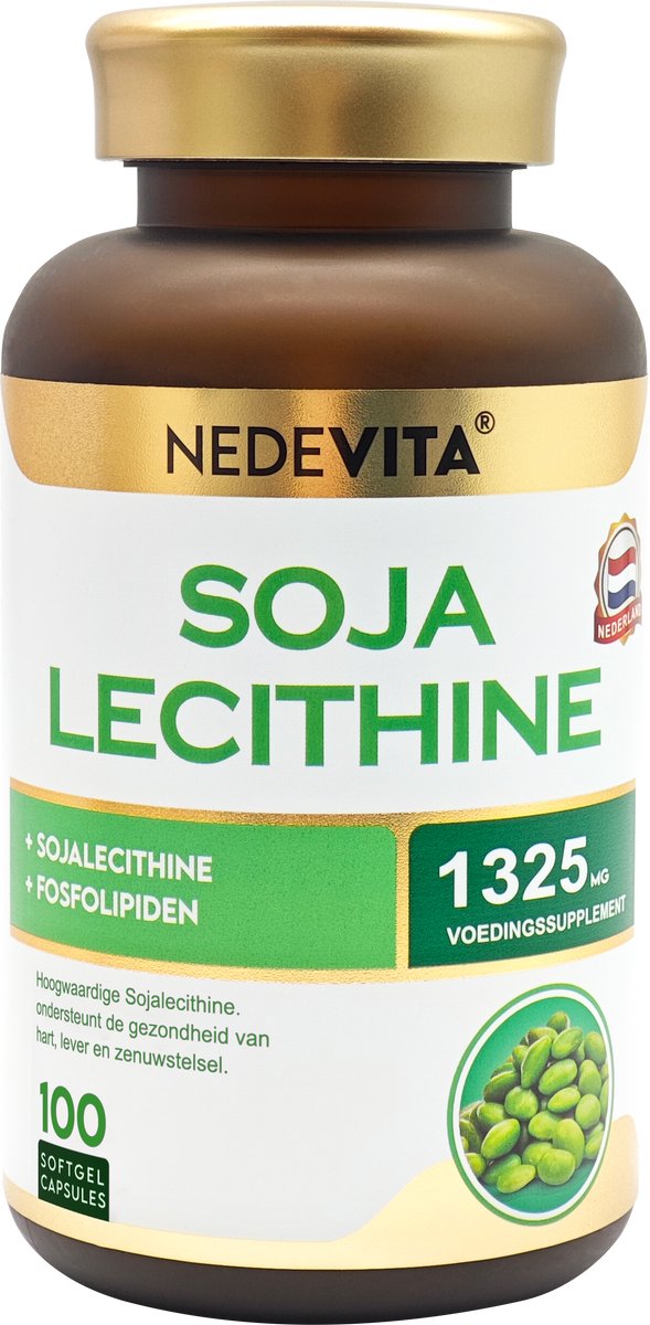 Nederlandse NEDEVITA sojalecithine, 100 capsules