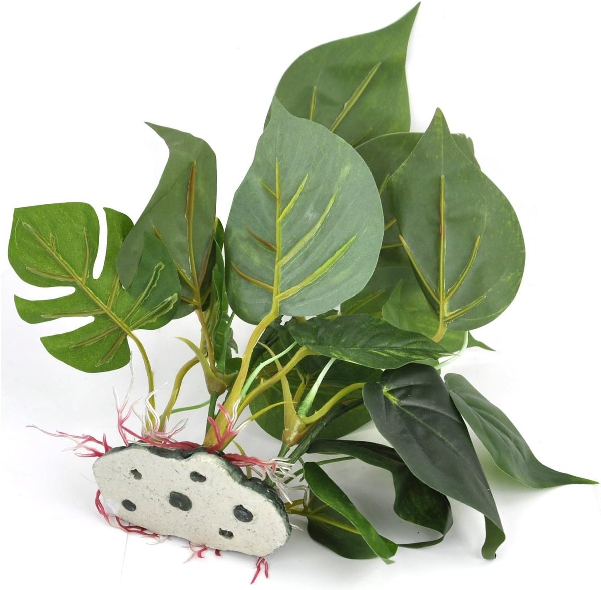 SnelShoppen - Plastic Aquarium Planten voor Vis Tank Decoratie, Duurzaam en Niet Giftig, Algenbestendig, Met Gewogen Bodem, 30 cm Groen