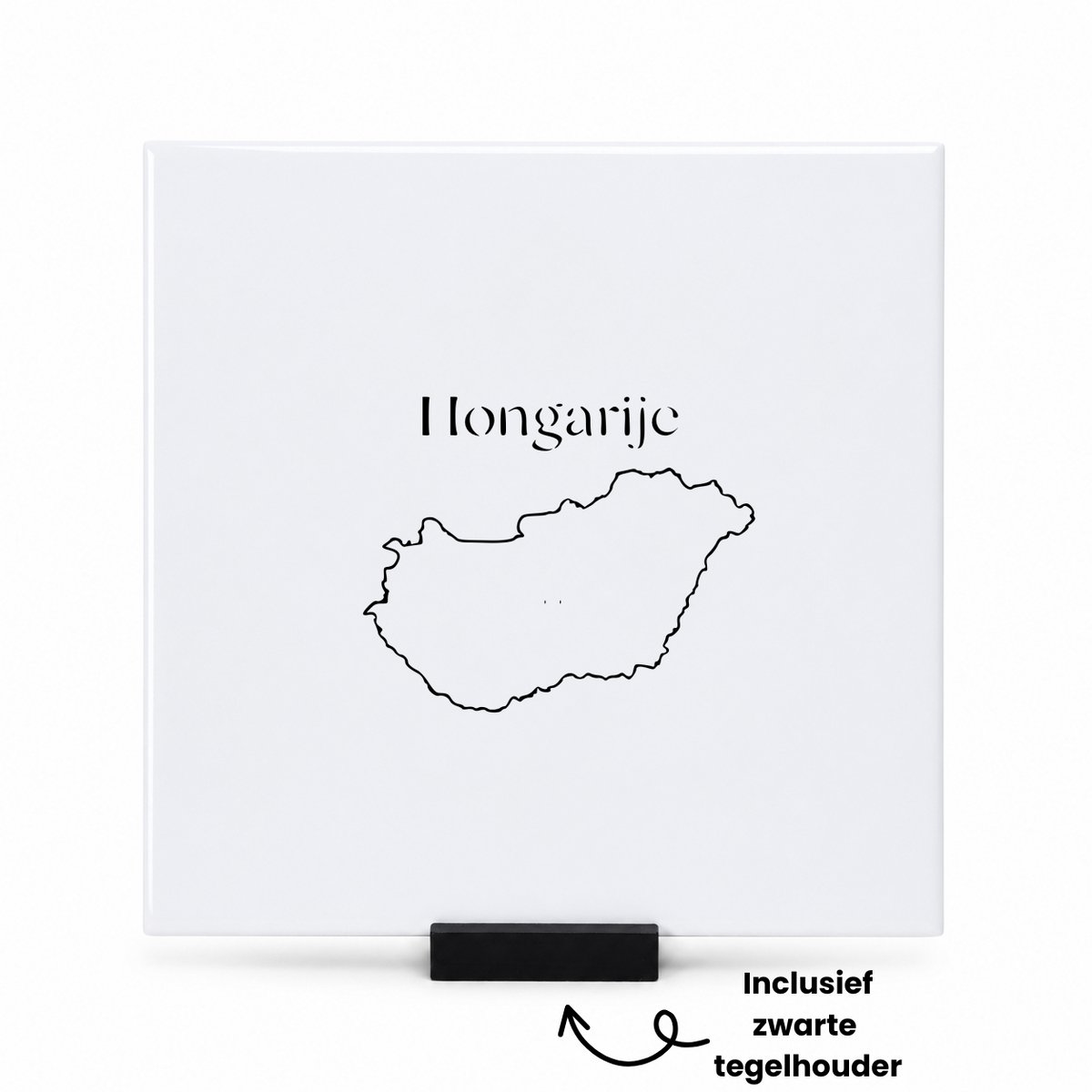Hacebo Hongarije tegeltje met tegelhouder - Piloot - Toeristen - tegeltjes met tekst - Must go - Hungary travel guide - Accessoires - Cadeau - Gift - Geschenk - spreuktegels - 15x15 CM Wit