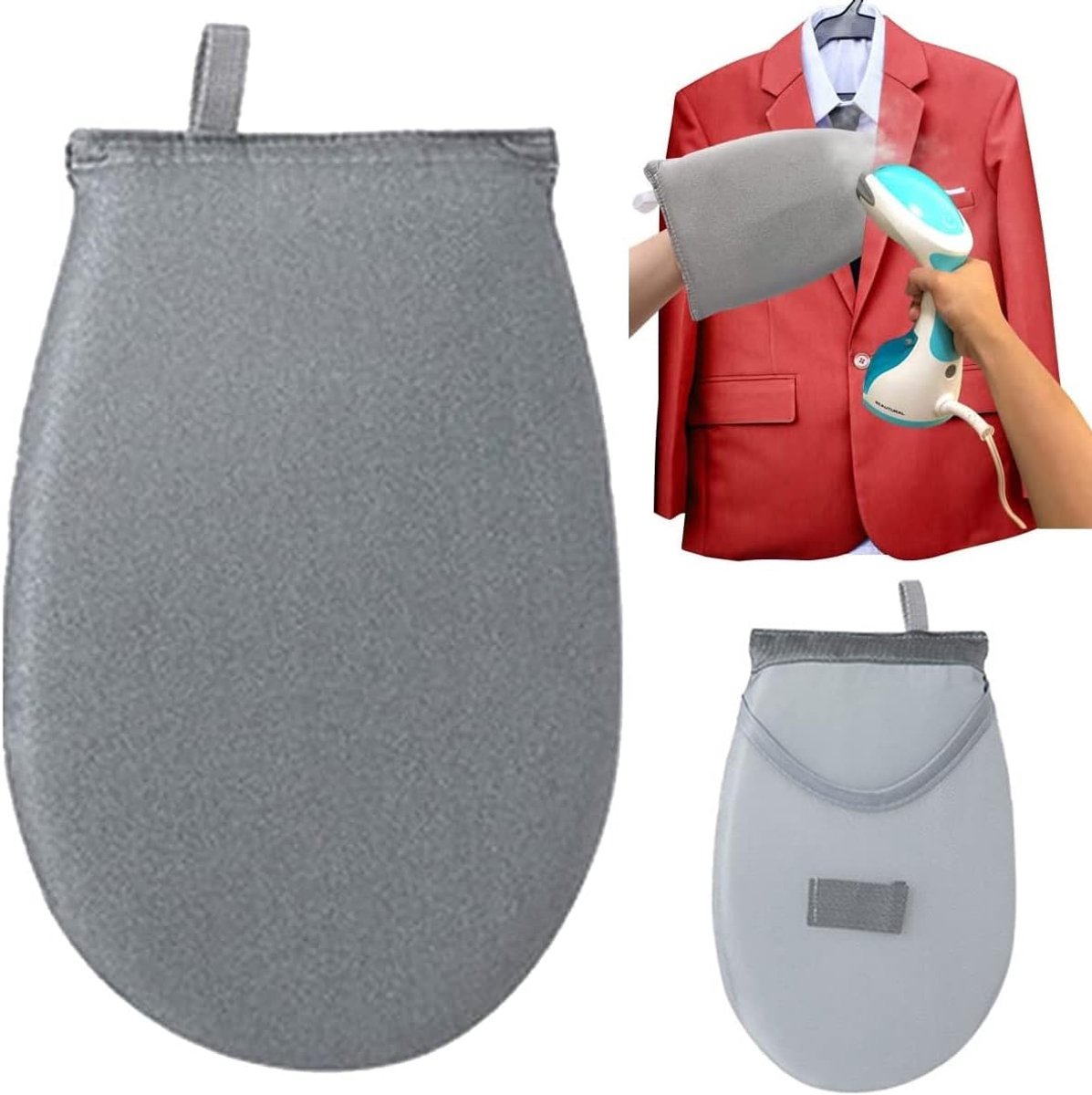 SnelShoppen - Glove Steamer, Kleding Stomer, Strijkhandschoenen, Draagbaar Strijkbord, Warmtebestendig, Waterdicht, Stoomproof, Mini Strijkplank (Rond