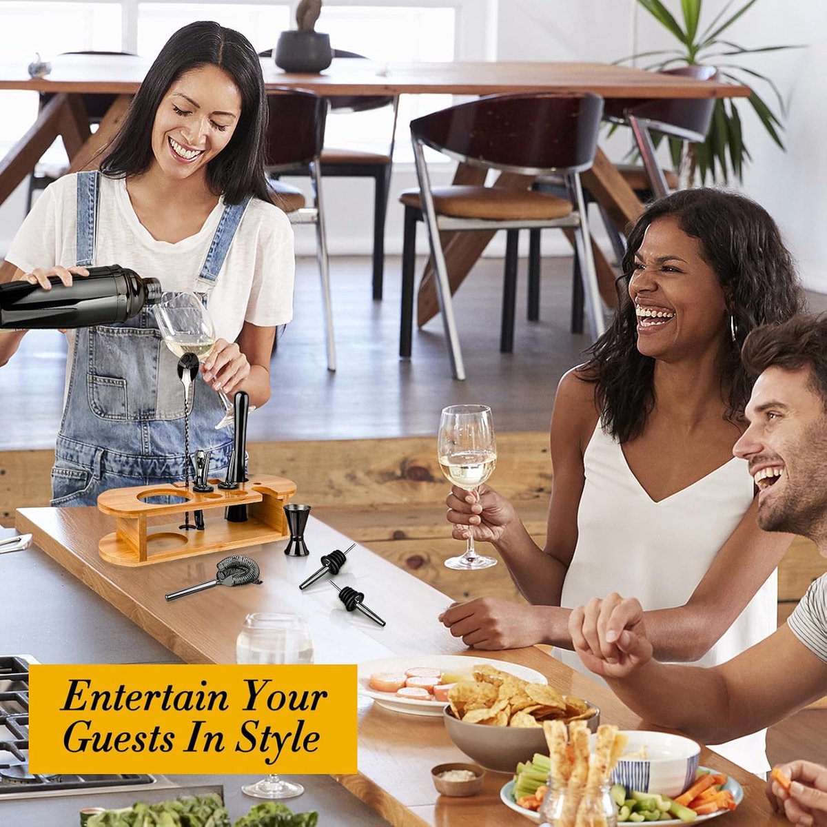 Cocktailset 12-delige Cocktail Set met Standaard en Alle Essentiële Bar Gereedschappen - Geschenken voor Vrouwen en Mannen - Cocktail Liefhebbers - Professionele Bar Set - Cocktail Accessoires — cadeau in Kookcadeaus - foto 3