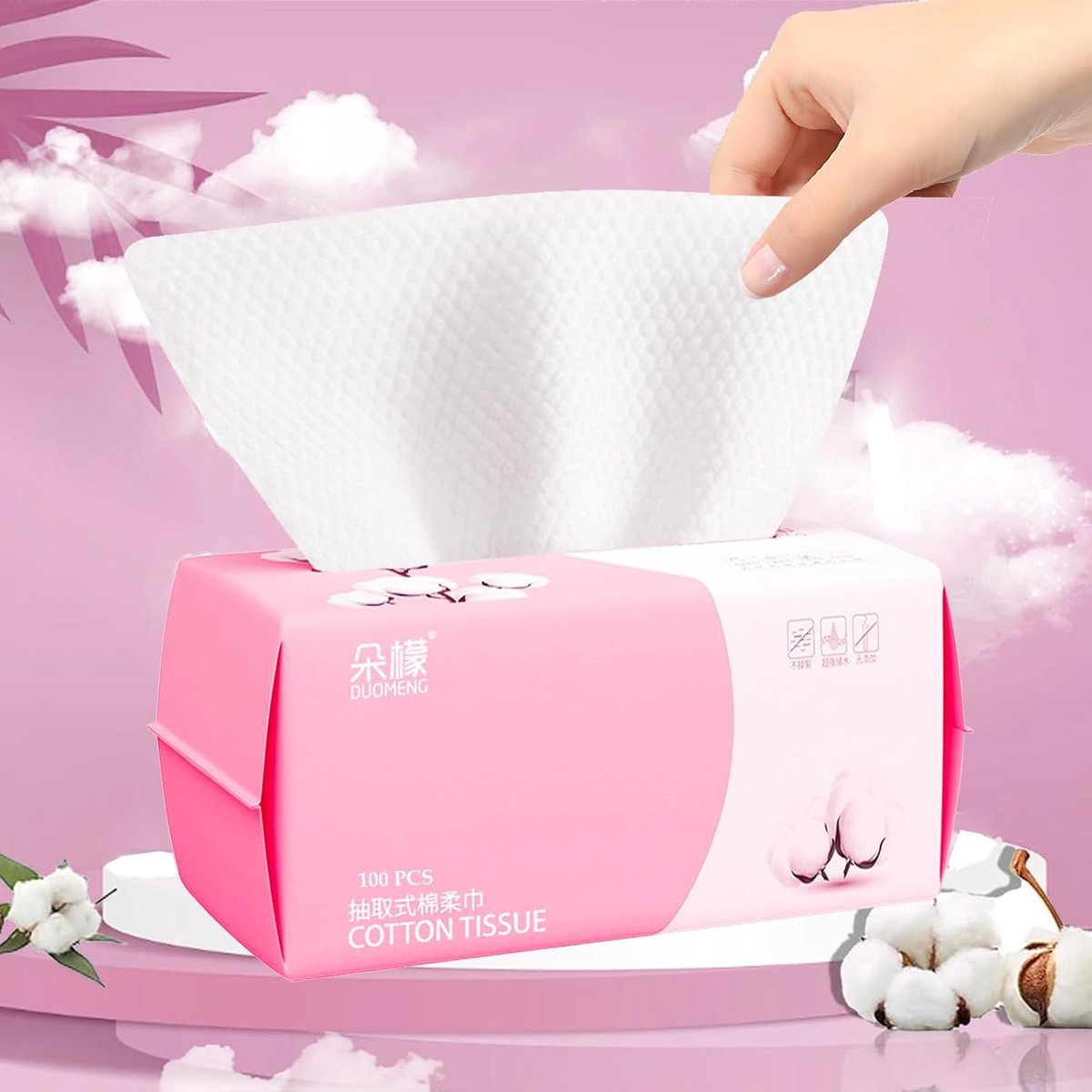 SnelShoppen - Wegwerp Handdoeken 100 Stuks voor Droog en Nat Gebruik, Ultra Zacht en Absorberend, Ideaal voor Gezichtsreiniging, Make-up Verwijdering,