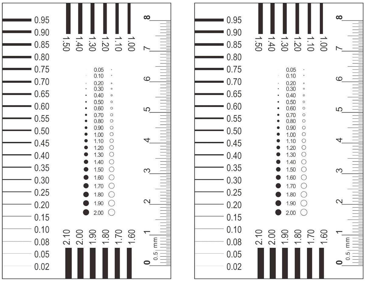 SnelShoppen - Tear Ruler en Tear Monitor Set - 2 Stuks Hoogwaardige Meetlatten voor Scheuren en Kraakbreedte, Professionele Meetinstrumenten voor Vakm