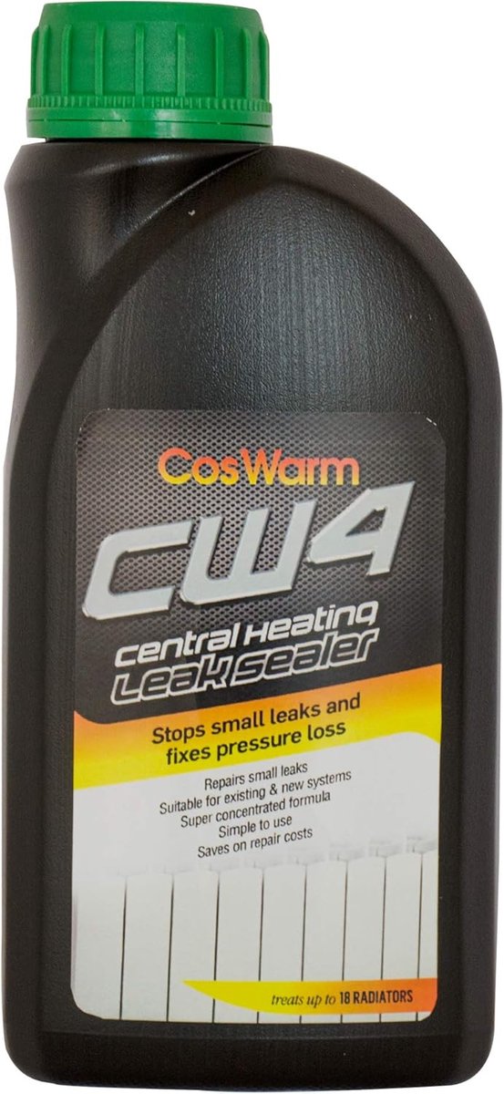 SnelShoppen - CW4 Lek Sealant voor Centrale Verwarming | Stop Leckage Radiator & Boiler | Herstelt Drukverlies | Geschikt voor 18 Radiatoren