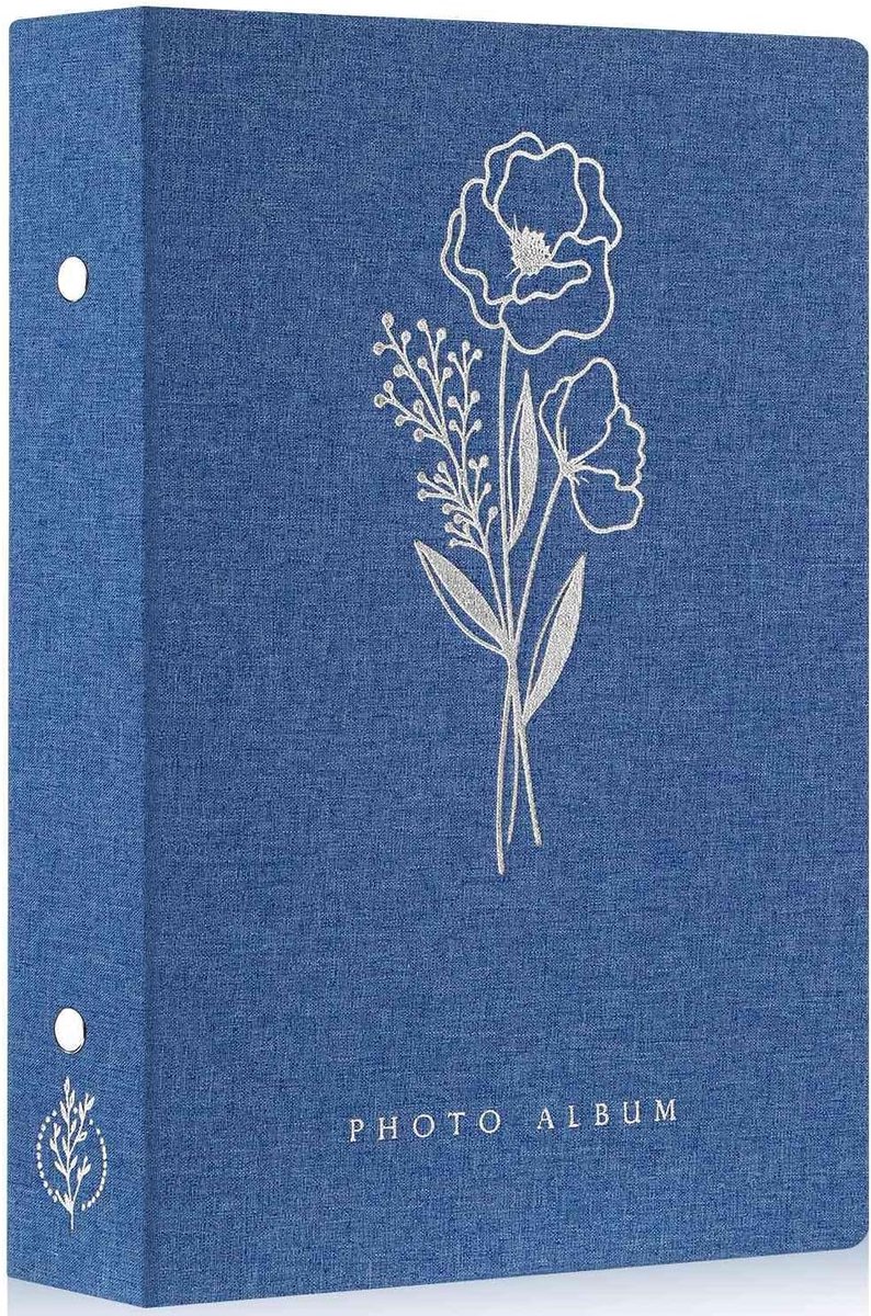 SnelShoppen - 6x4 Fotoalbum voor 300 Foto's, Linnen Cover, Ideaal voor Landschapsfoto's 10x15 cm, Blauw, Perfect als Cadeau