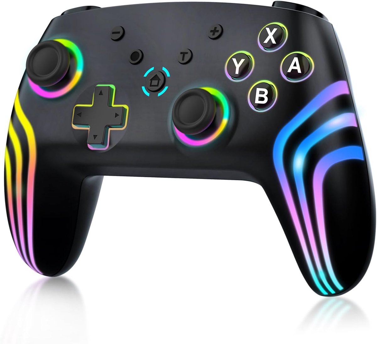 SnelShoppen - Draadloze Pro Controller voor Switch/Switch 2/Lite/OLED/PC met RGB Verlichting, Hall Effect Trigger, Dual Vibration en Ergonomische Joys