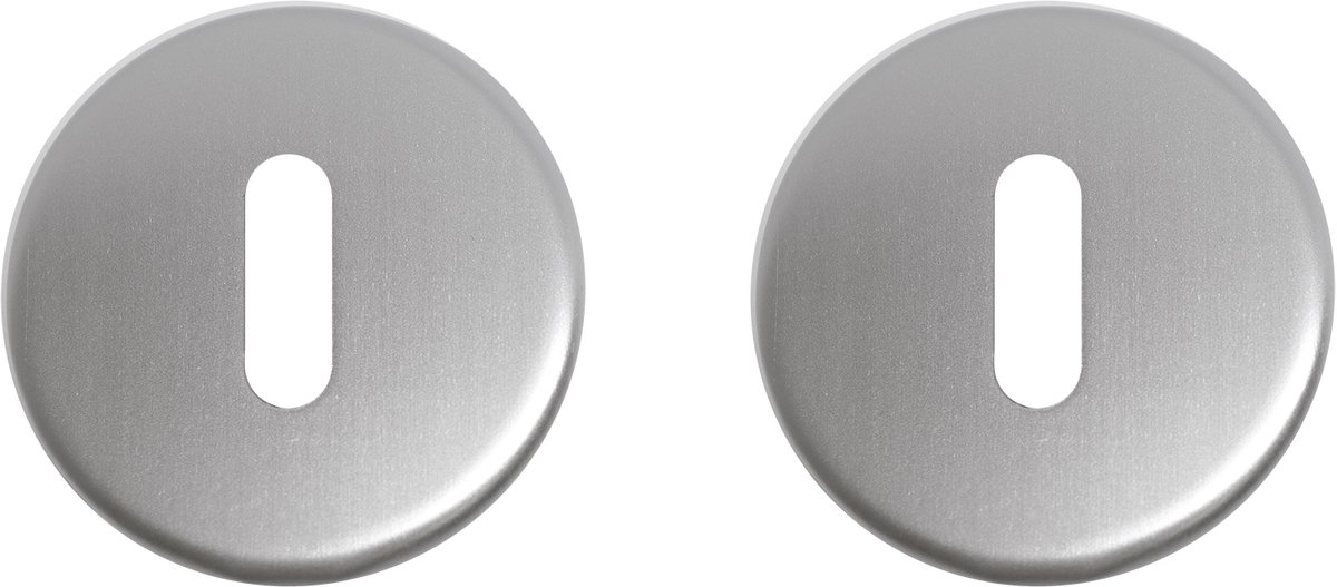Klikrozet met sleutelgat aluminium rond | Per set