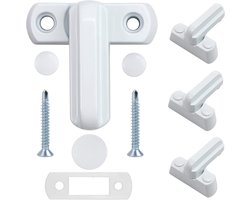 SnelShoppen - 4 Pack Sash Jammer Blocker - Anti-Diefstal Deurslot en Raamslot - Extra Beveiliging voor PVC/uPVC Ramen en Deuren - Wit