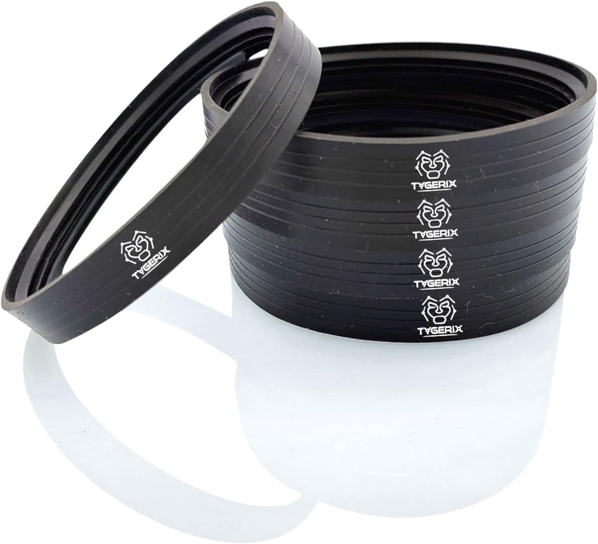 SnelShoppen - Set van 5 Siliconen Gasket voor Pelletkachels 80 mm | Hoogte 12 mm | Drievoudige Lipseals | Perfecte Hechting en Waterdicht | Uitstekend