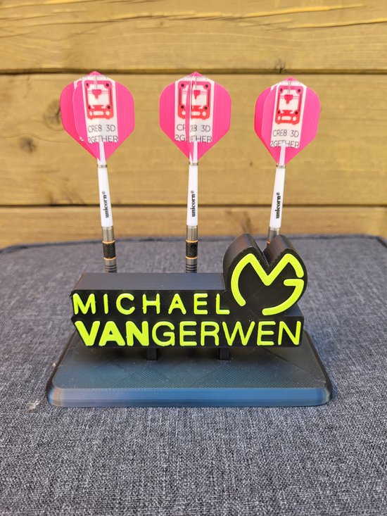 Dartshouder dartpijlen Michael Van Gerwen zwart van 3D — afbeelding 5
