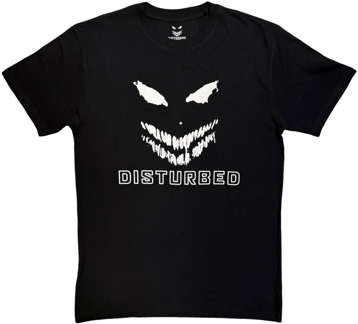 Disturbed - Logo Mono Heren Tshirt - XL - Zwart/Wit