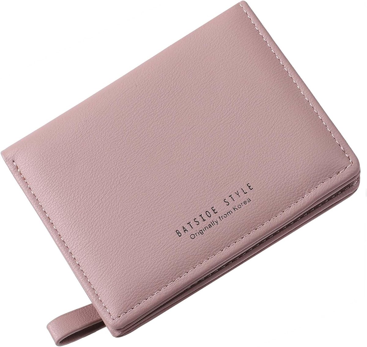 SnelShoppen - Dames Portemonnee Klein met Ritssluiting en Kliksluiting - Donker Roze - Compacte Wallet voor Meerdere Kaarten - Ideaal voor Dagelijks G