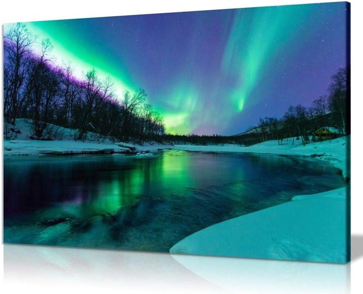Canvas muurkunst - Natuurprint - Woonkamer decoratie - Handgemaakt frame - Niet gespecificeerd - Multicolor