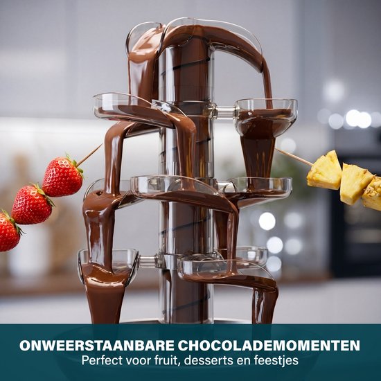 Princess 293000 Chocoladefontein - Chocolade fondue - Cascade 4 Lagen - Warmhoudfunctie — afbeelding 3