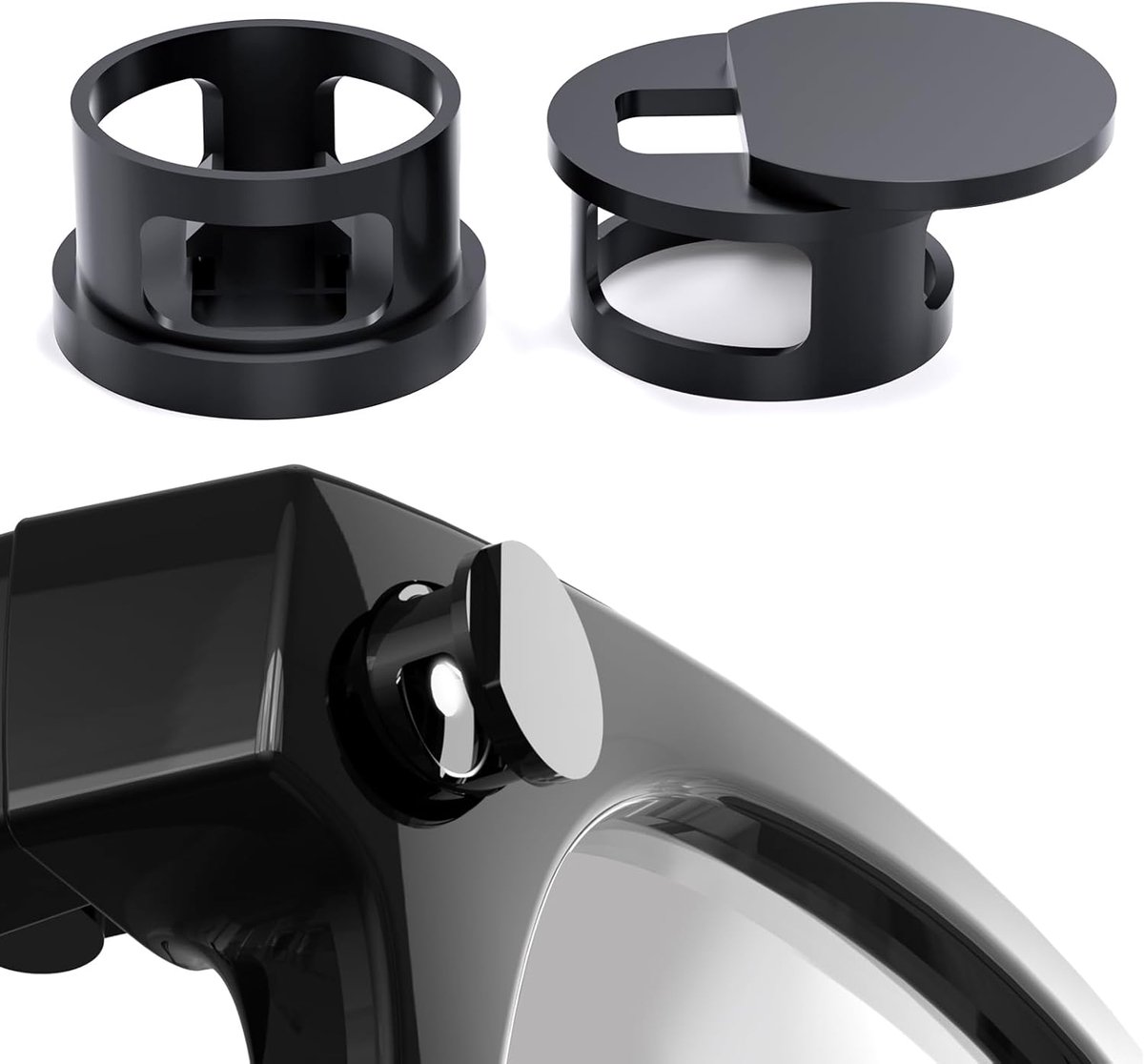 Thijox - 2 Stuks LED Light Blocker Covers voor Ray Ban Meta Bril Accessoires - Volledig Onzichtbaar en Compatibel met Wayfarer, Skyler, Headliner & Oa