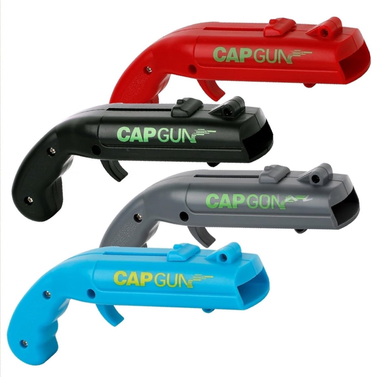 SnelShoppen - 4pcs Cap Gun Flesopener Set - Grappige Pistol Flesopener - Ideaal Cadeau voor Mannen - Perfect voor Feesten, Bars & Thuisgebruik