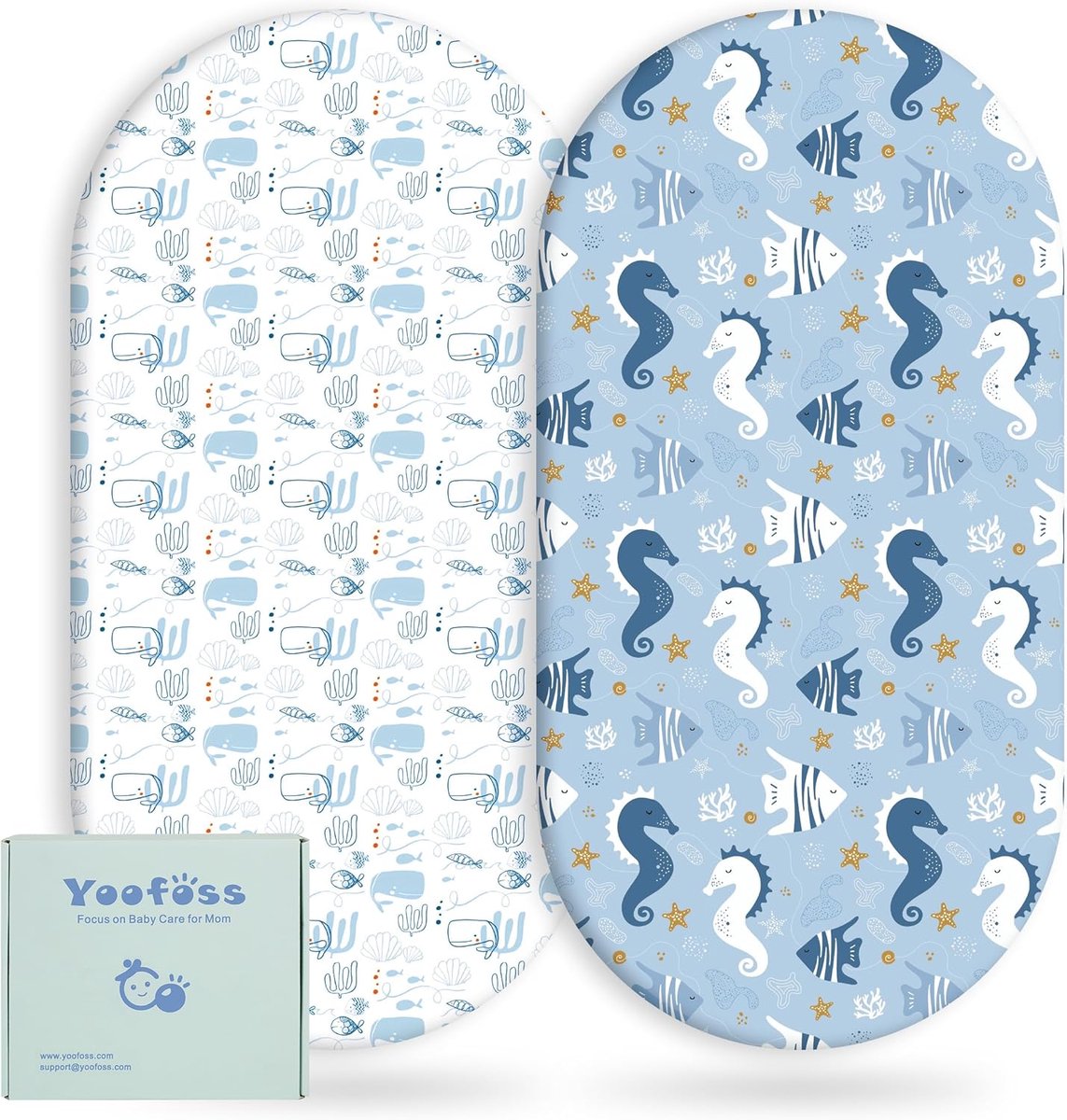 SnelShoppen - Set van 2 Baby Fitted Sheets Microfibre Matrasbeschermers voor 38x77cm, 41x81cm, 40x90cm Babybedje - Ademend en Universeel