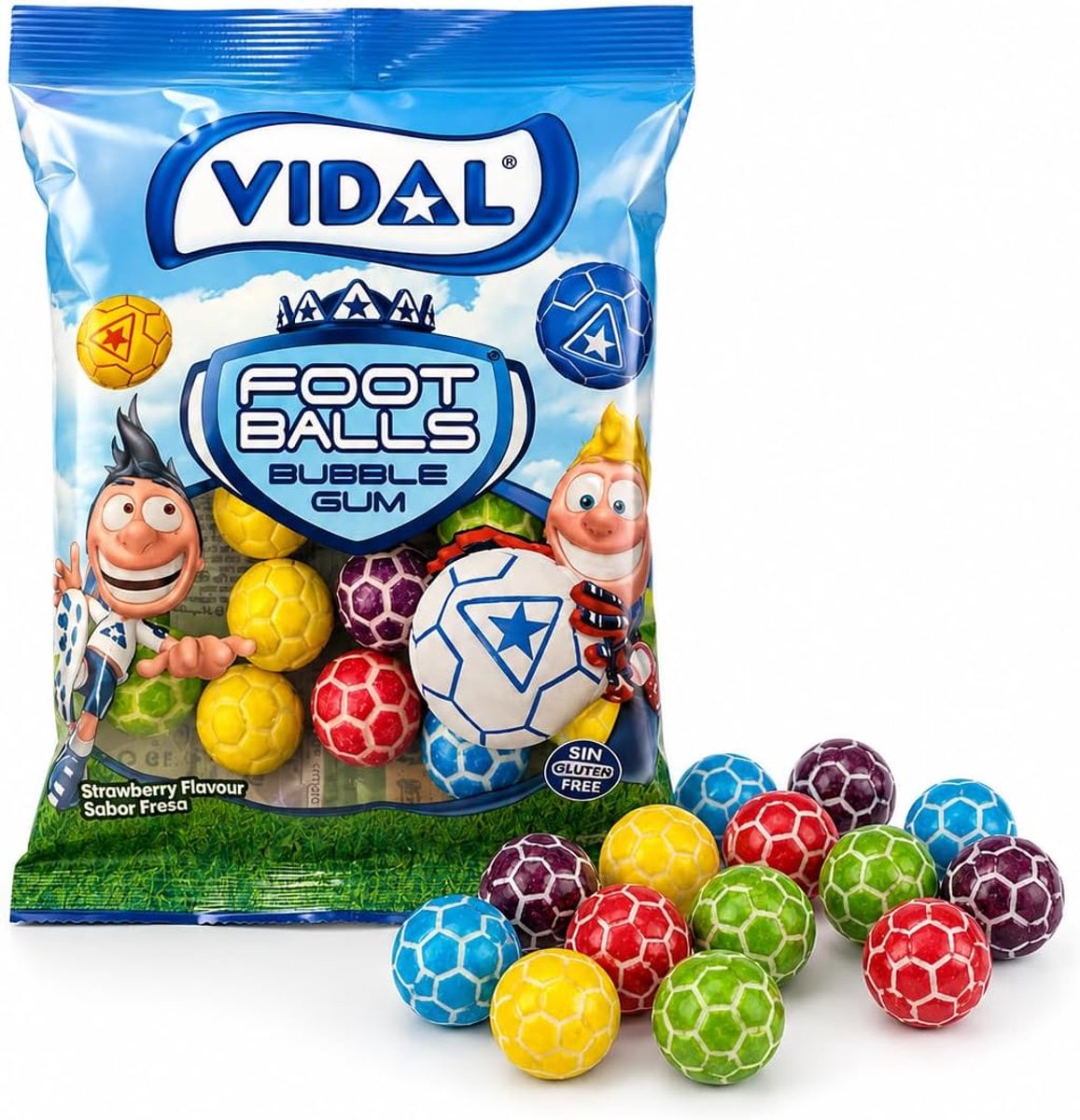 SnelShoppen - Voetbal Gum 20 Stuks in Kleurrijke Kleuren - Ideaal voor Kinderfeestjes, Voetbalclubs, Geefcadeaus en Feestdecoratie