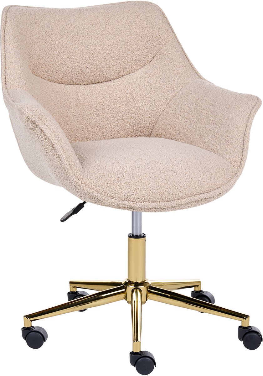 ARDELLE - Bureaustoel - Beige - Bouclé