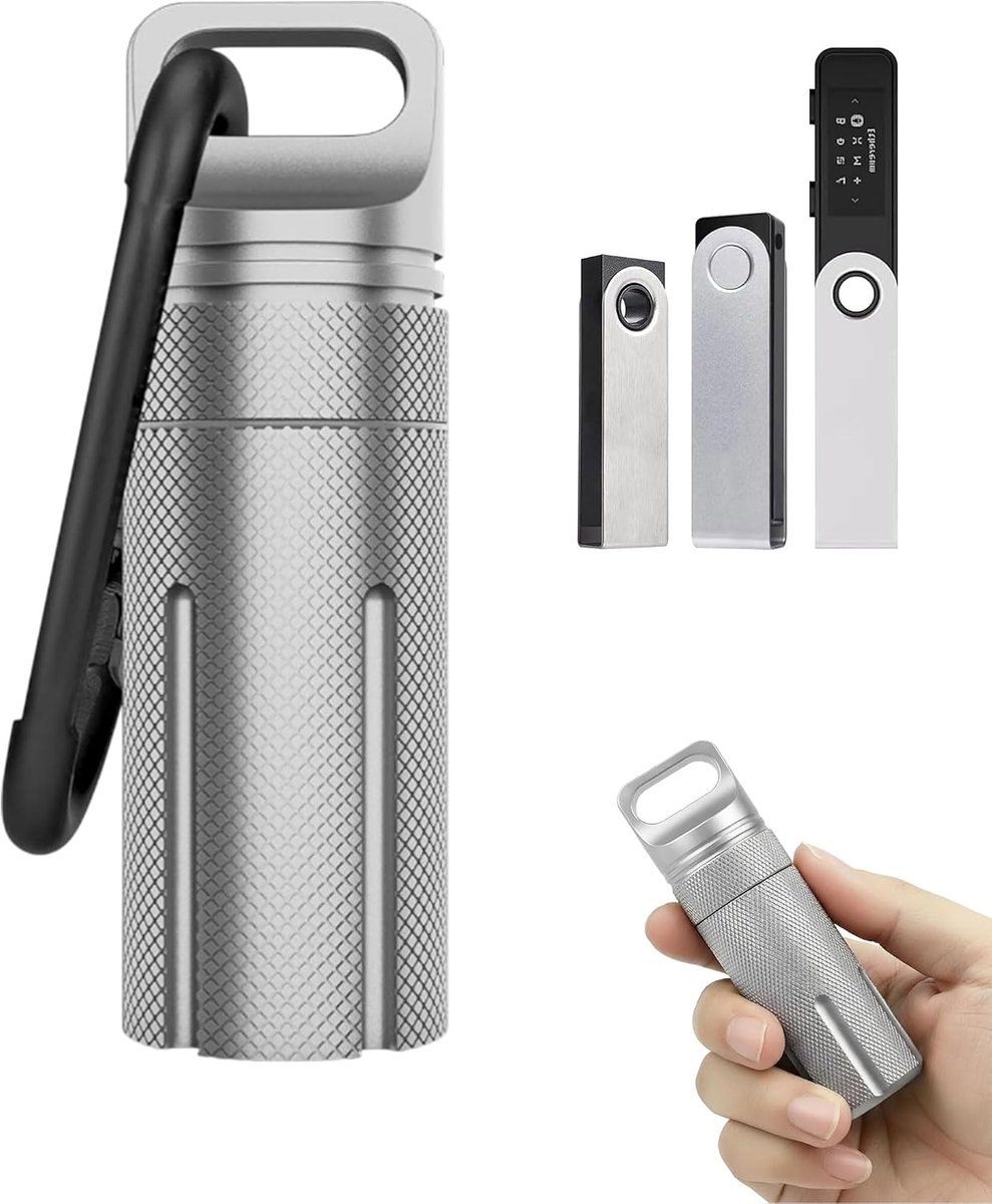 Draagbare opbergdoos voor Ledger Nano X/S Plus - Aluminium legering - Waterproof & Stootvast - ShopVlot