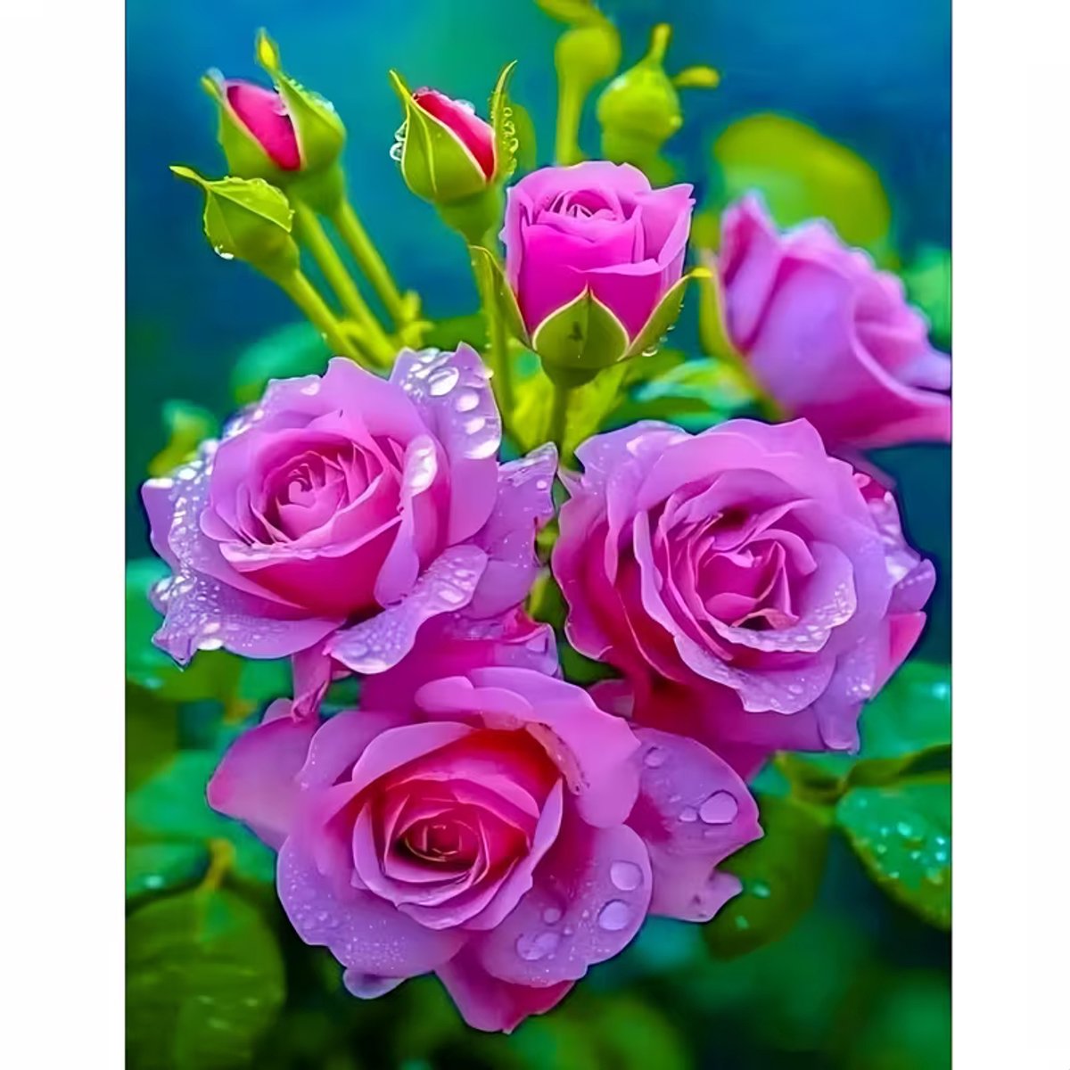 diamond painting mooie rozen 30 x 40 cm