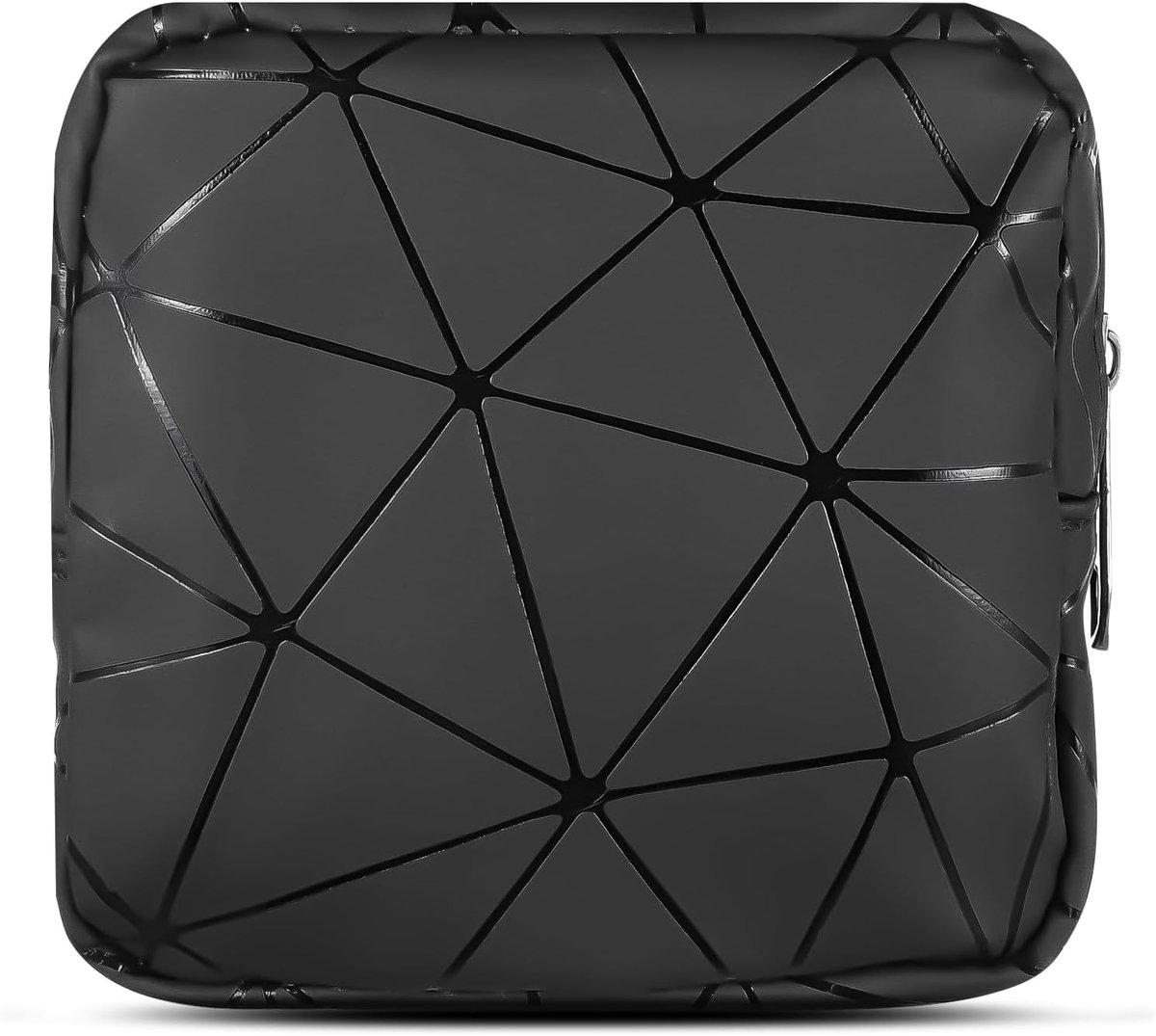 Cosmetic bag tampon opslag - zwart PU leer - draagbaar - discreet gebruik - ShopVlot