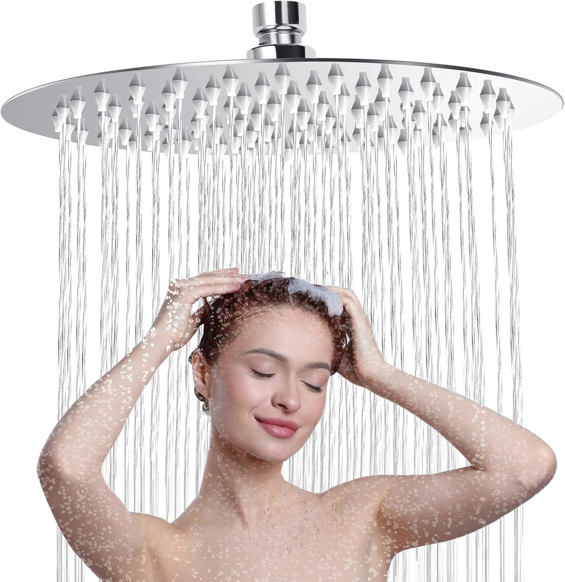 Regendouchekop 30x30 cm - 304 RVS - Waterbesparend - 360° verstelbaar - ShopVlot