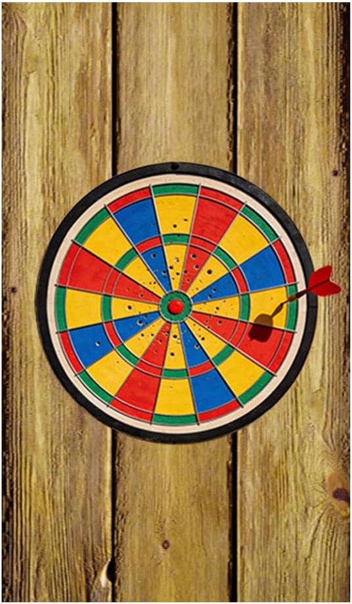 Dartbord muurbescherming set - 6 zelfklevende panelen - houtlook - beschermt muren en dartpijlen - ShopVlot