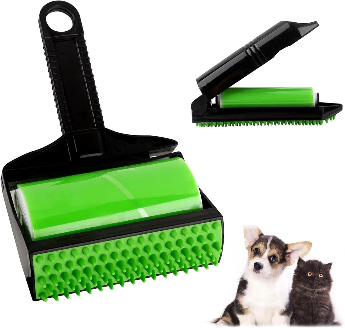 Haarroller 2-delige set - Handheld en klein - Herbruikbaar voor kleding en meubels - Verwijdert dierenharen - ShopVlot