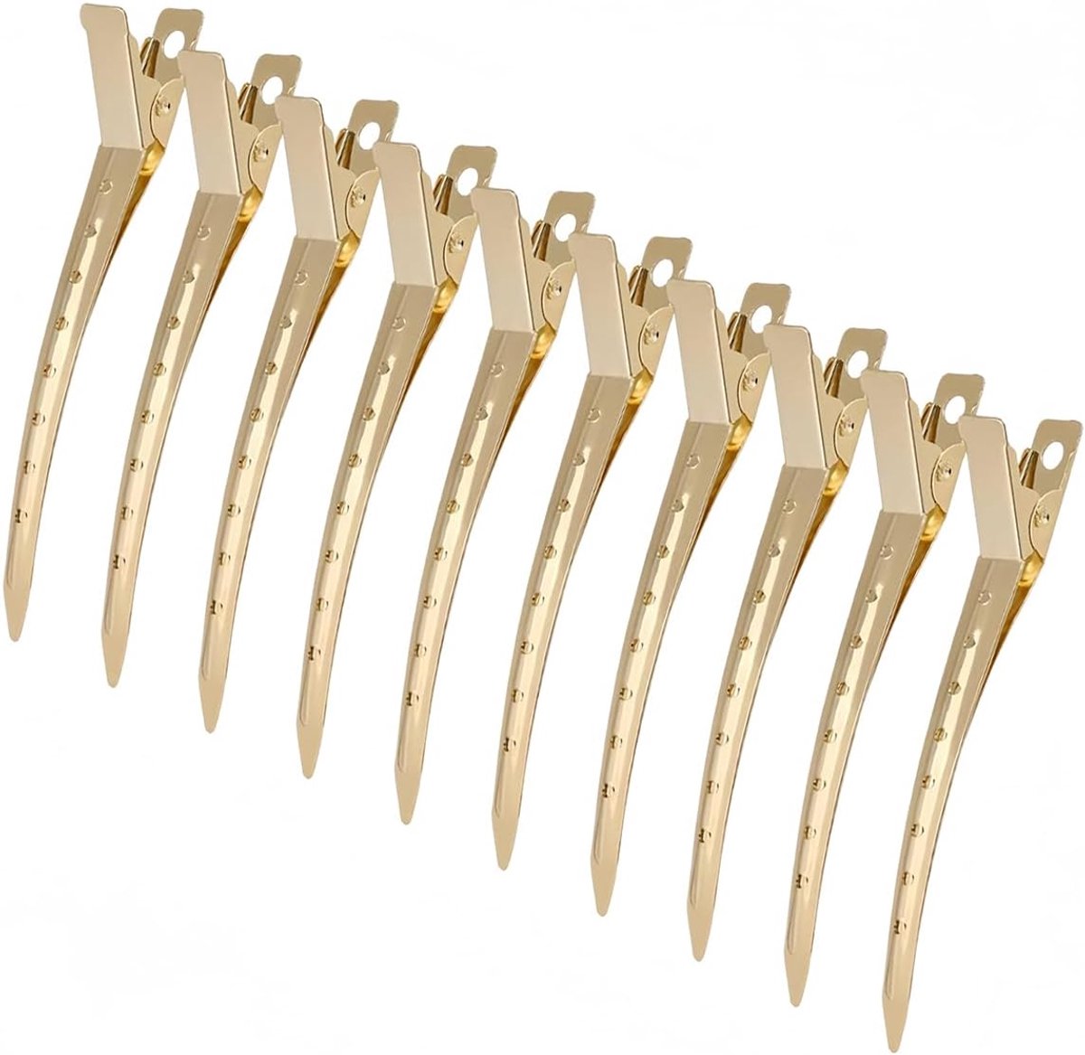 Haarclips eendenbek 3,5 inch - Metalen krokodillenclips - Roestvrij en corrosiebestendig - Perfect voor haarsegmenten - ShopVlot