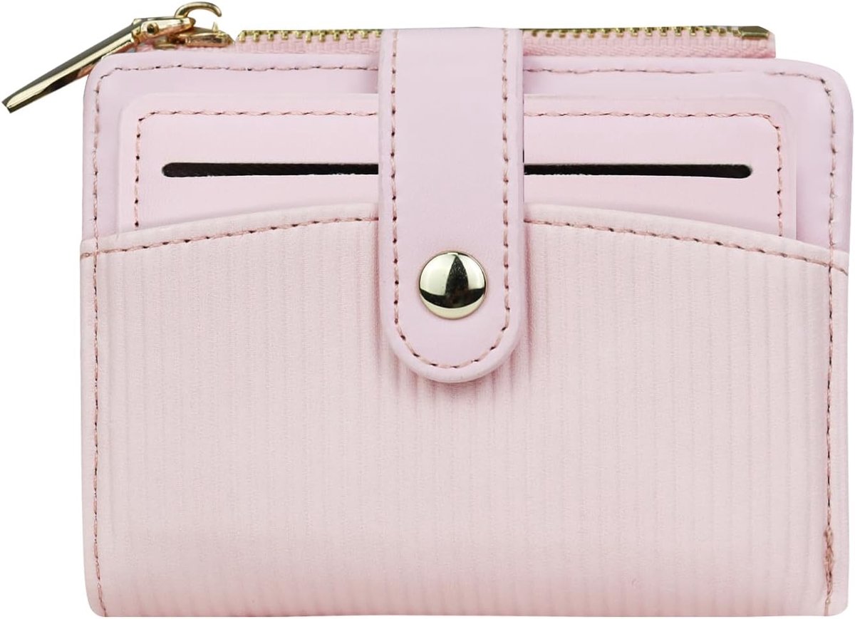 Damesportemonnee klein - PU-leer - trendy bifold met kaarthouder - ideaal voor dagelijks gebruik - ShopVlot