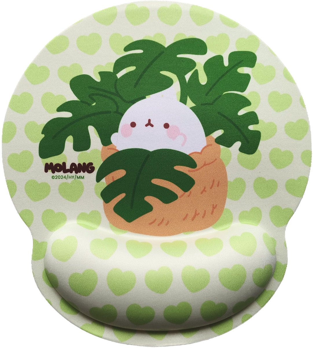 Muismat met polssteun - groene kawai molang konijn - ergonomisch en antislip - ideaal voor meisjes - ShopVlot