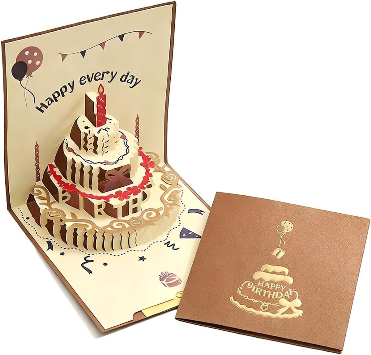Verjaardagskaarten met envelop - Premium 3D pop-up - Happy Birthday - Perfect voor elke gelegenheid - ShopVlot