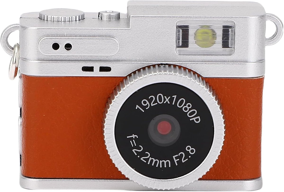 Mini digitale camera sleutelhanger 1080p 20MP - bruin - 0.96 inch scherm - eenvoudig te gebruiken voor onderweg - ShopVlot