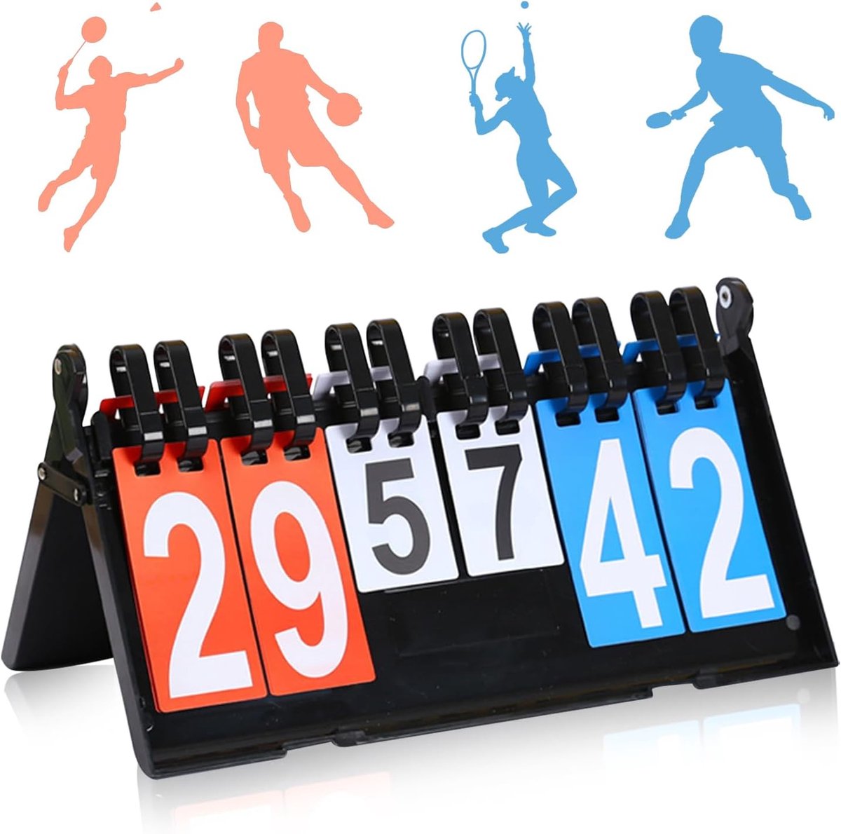 Scoreboard 6-cijferig - draagbaar - flip-display - ideaal voor sportwedstrijden - ShopVlot