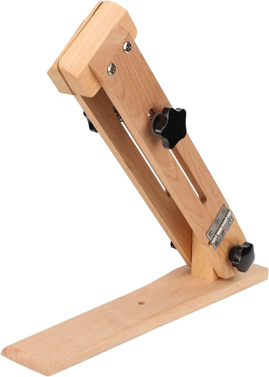 Lederstikpony 45 cm - Beukenhout - Verstelbare Hoek - Efficiënt Handstikken - ShopVlot
